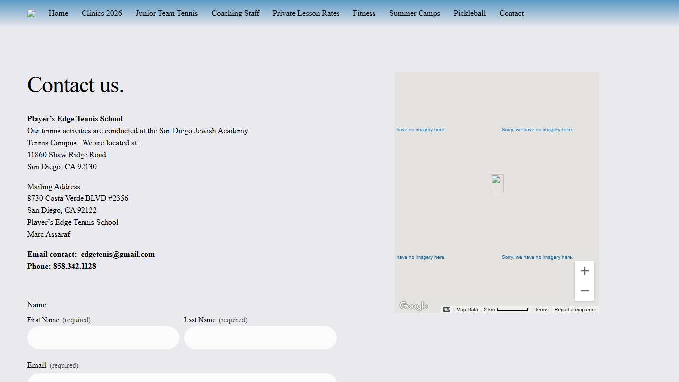Contact — Players Edge Tennis