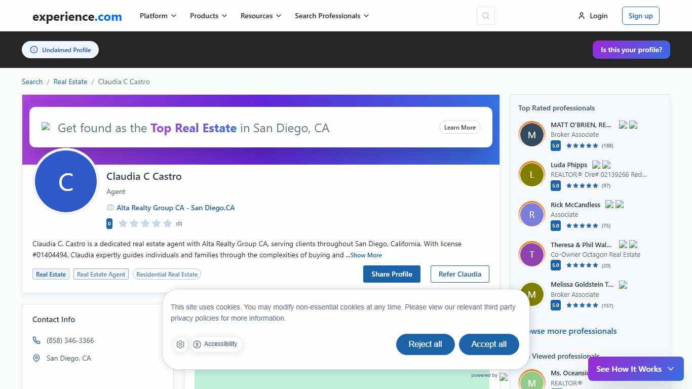 Claudia C Castro, Agent - Real Estate Professional in San Diego, California