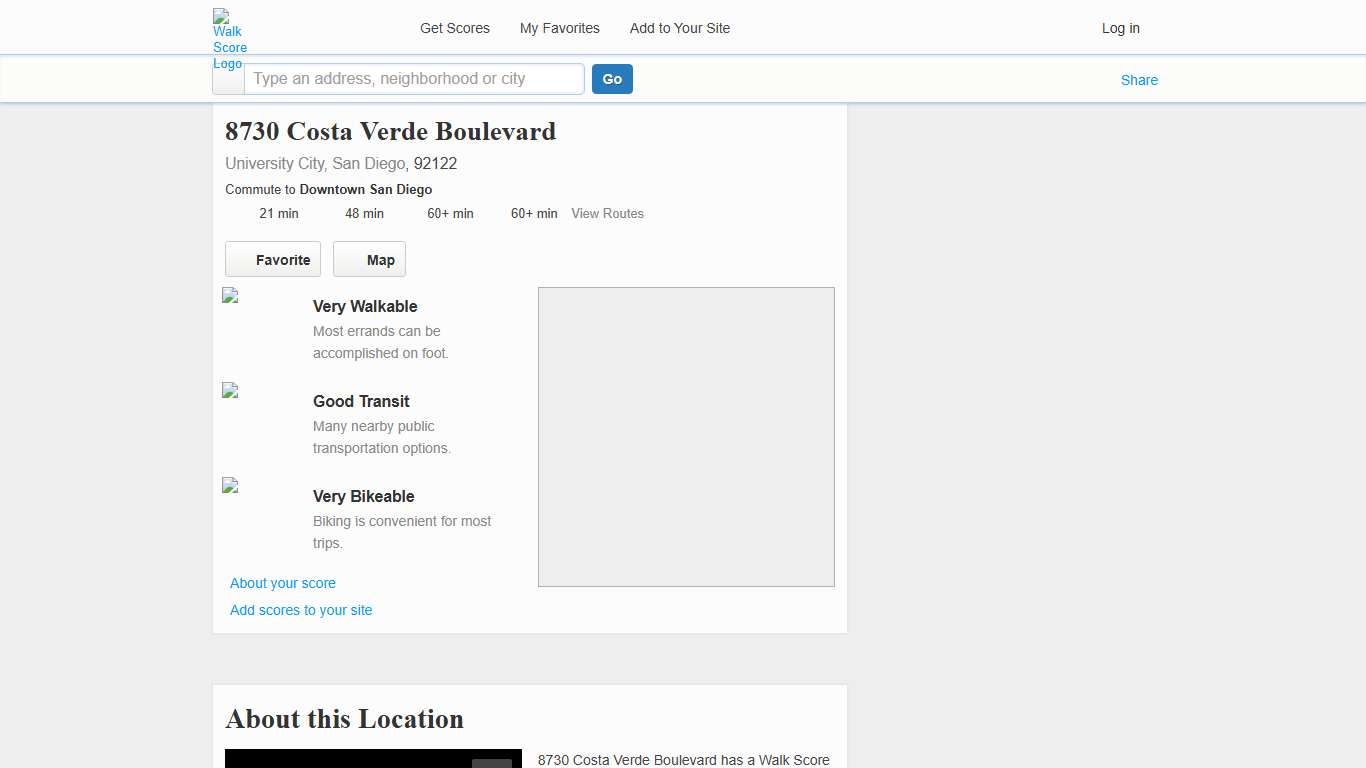 8730 Costa Verde Boulevard, San Diego CA - Walk Score